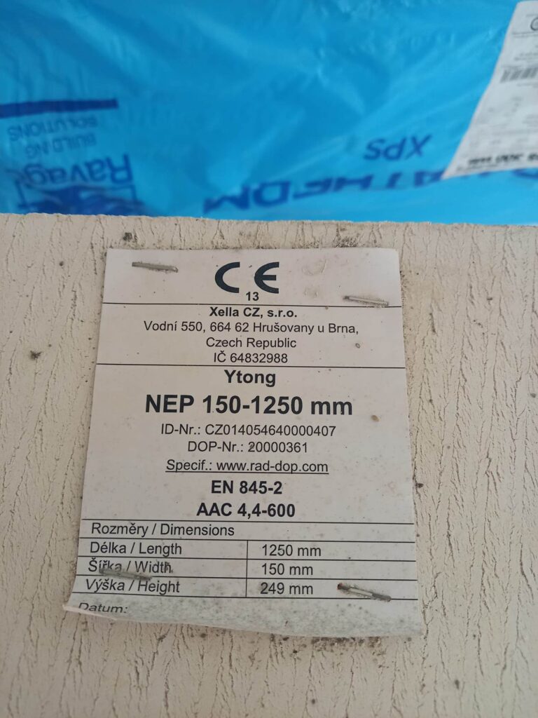Ytong překlad NEP 150 mm - 1250 mm / 249 mm